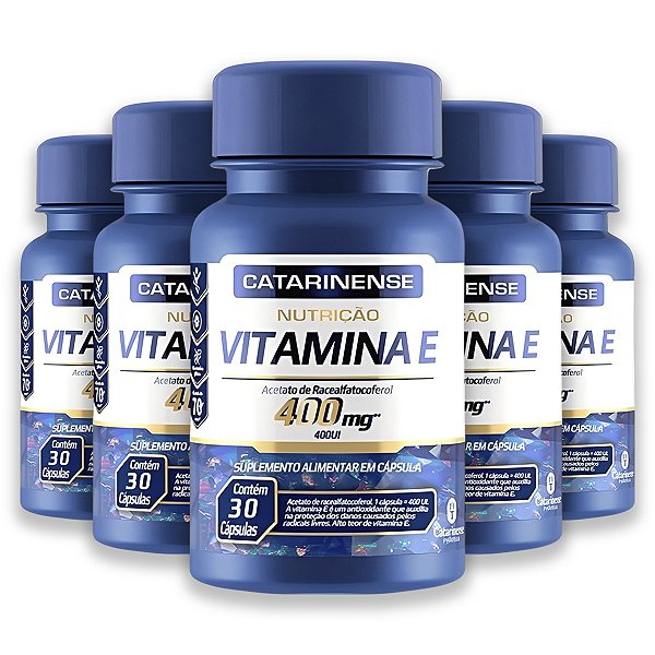 Kit 5 Vitamina E Catarinense 30 Cápsulas