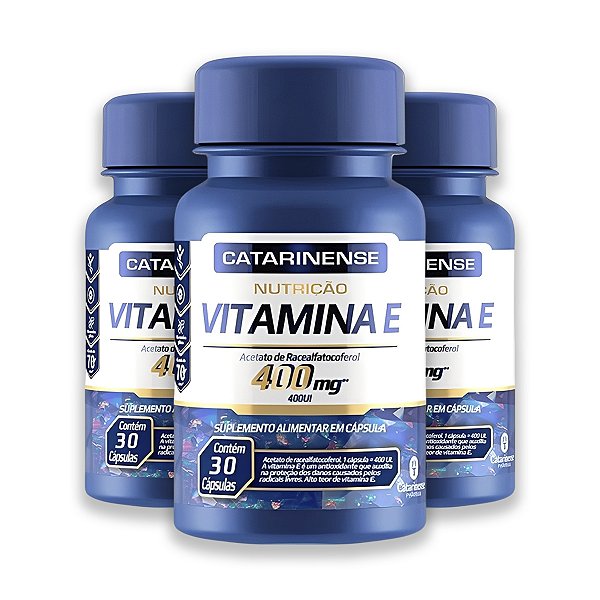 Kit 3 Vitamina E Catarinense 30 Cápsulas
