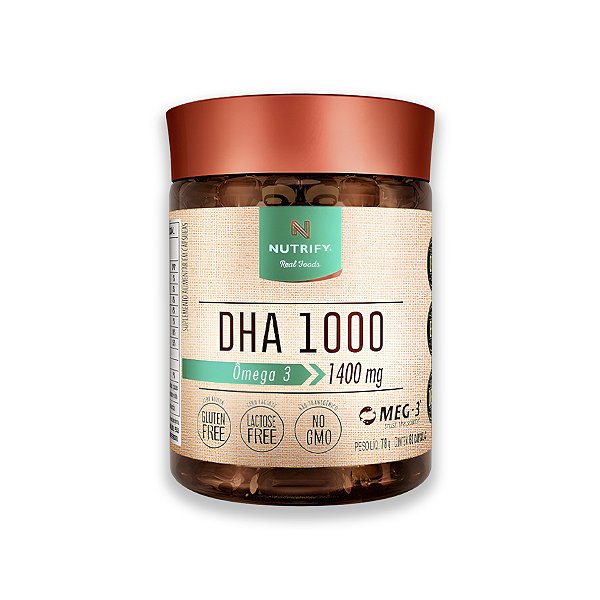 Ômega 3 DHA 1000 1400mg Nutrify 60 Cápsulas