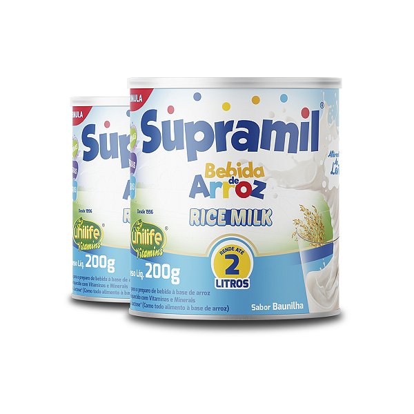 Kit 2 Supramil Bebida de Arroz Kids Unilife 200g