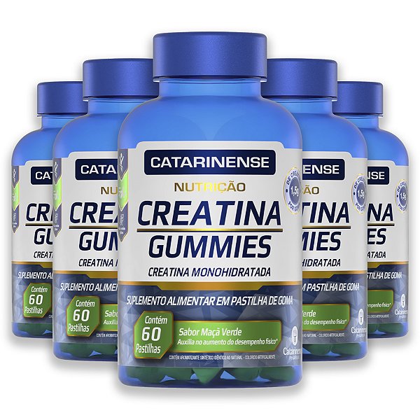 Kit 5 Creatina Gummies Monohidratada Catarinense 60 Gomas
