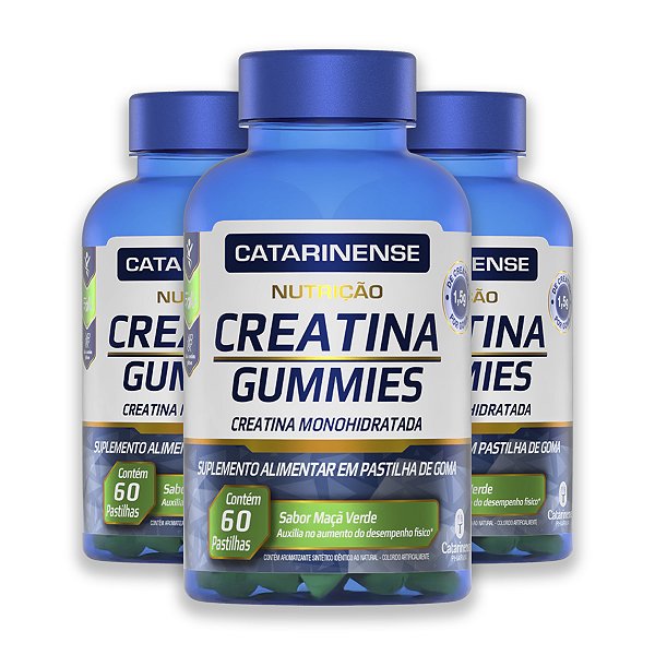 Kit 3 Creatina Gummies Monohidratada Catarinense 60 Gomas