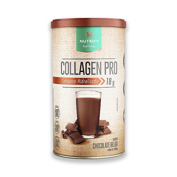 Collagen Colágeno Hidrolisado Nutrify Chocolate Belga 450g