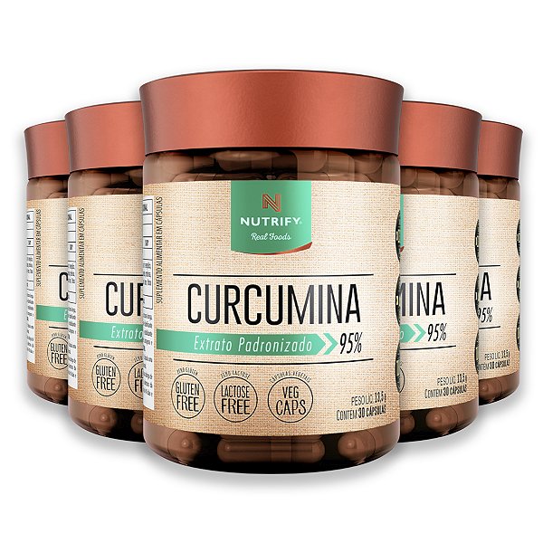 Kit 5 Cúrcuma Nutrify 30 Cápsulas