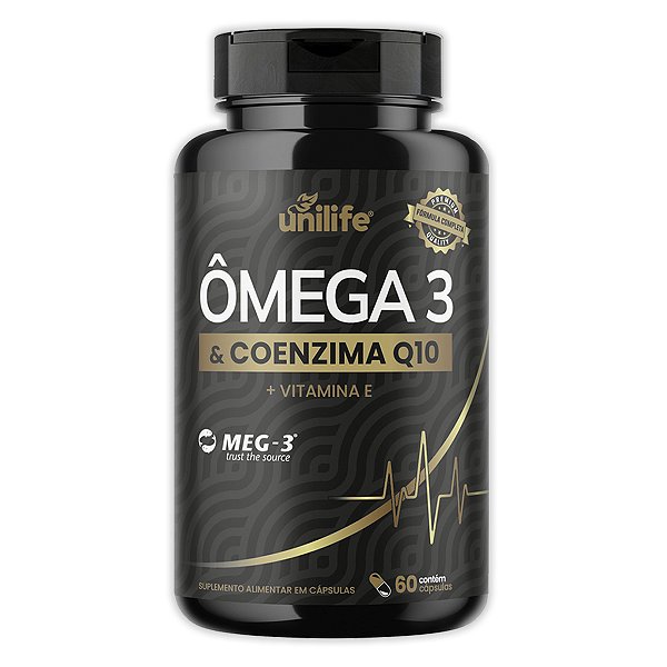 Ômega 3 Com Coenzima Q10 Unilife 60 Cápsulas