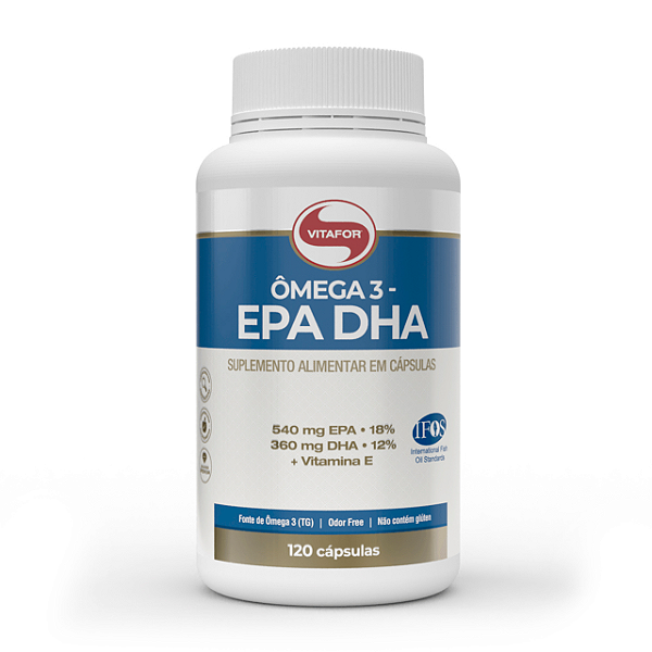 EPA DHA Ômega 3 Vitafor 120 Cápsulas | Vitamina E