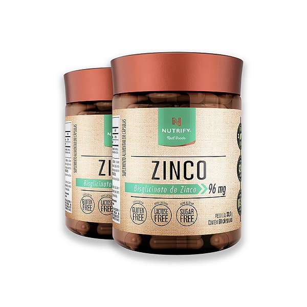Kit 2 Zinco 96mg Nutrify 60 Cápsulas