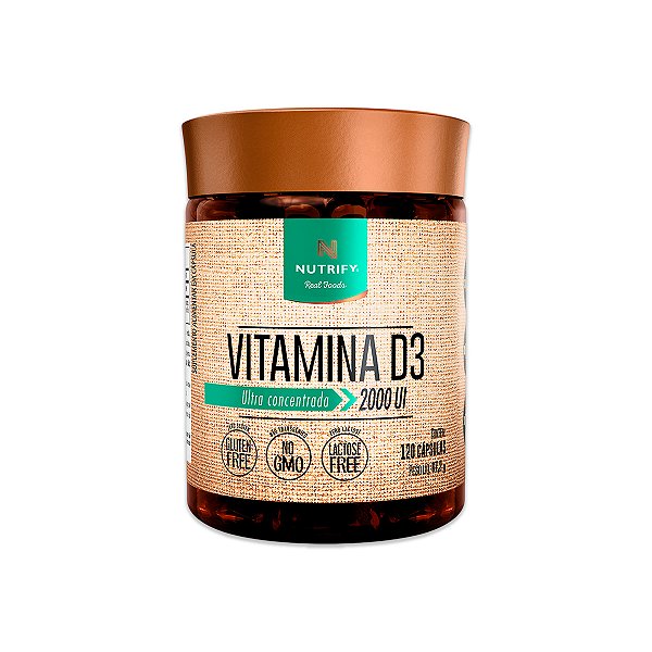 Vitamina D3 2000UI 120 Cápsulas Nutrify