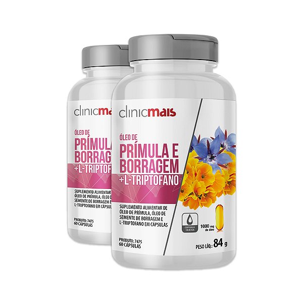 Kit 2 Óleo de Prímula e Borragem ClinicMais 60 Cápsulas