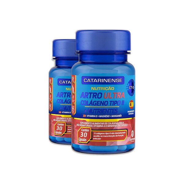 Kit 2 Artro Ultra Colágeno Tipo II 30 Catarinense Cápsulas