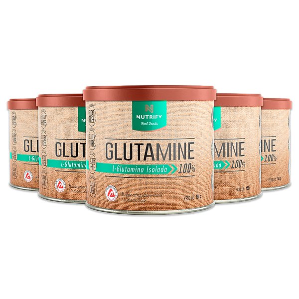 Kit 5 Glutamine L-Glutamina Nutrify 150g