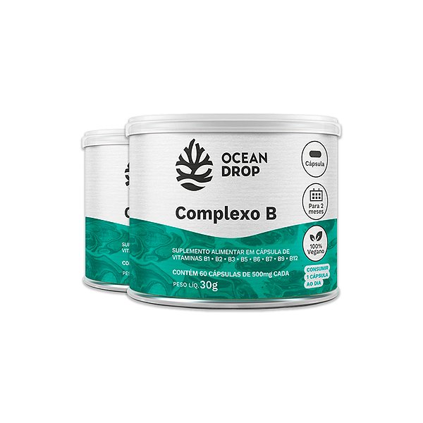 Kit 2 Complexo B Ocean Drop 60 Cápsulas