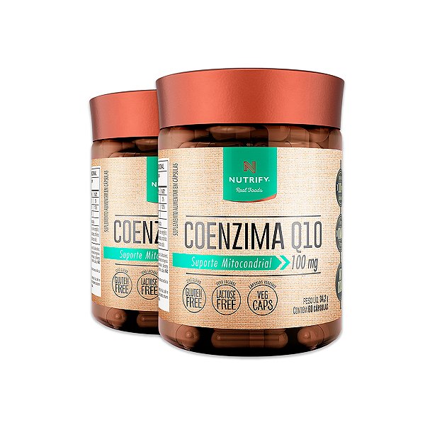 Kit 2 Coenzima Q10 + Vit. E Nutrify 60 Cápsulas