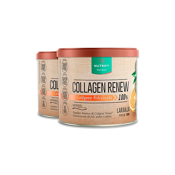 Kit 2 Collagen Renew Laranja Colágeno Nutrify 300g