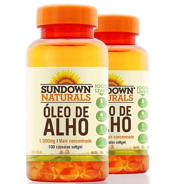 Kit 2 Óleo de Alho 1500mg Sundown 100 cápsulas