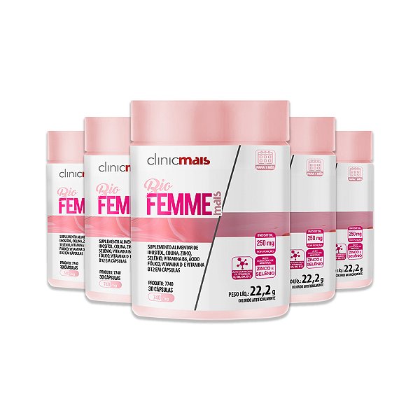 Kit 5 Bio Femme ClinicMais 30 Cápsulas