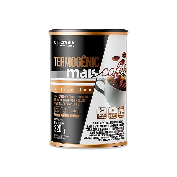 Termogênic Pré Treino ClinicMais Café 220g