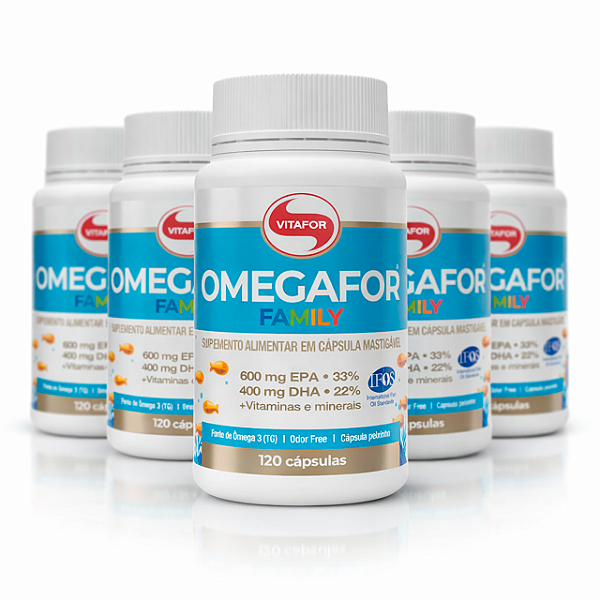 KIT 5 | Omegafor Family 120 Cápsulas Vitafor