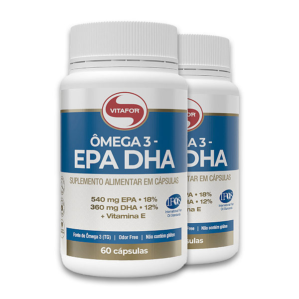 Kit 2 Ômega 3 TG EPA DHA Vitafor 60 Cápsulas