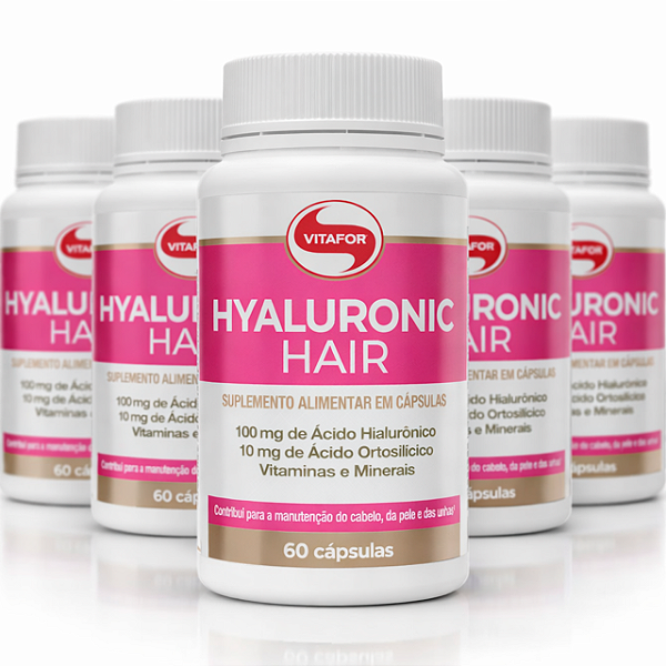 KIT 5 | Hyaluronic Hair Vitafor 60 Cápsulas