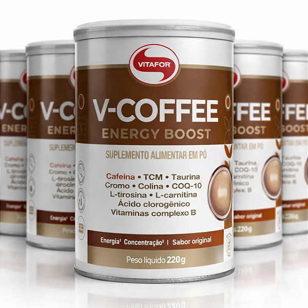 KIT 5 | V-Coffe Vitafor Energy Boost 220g