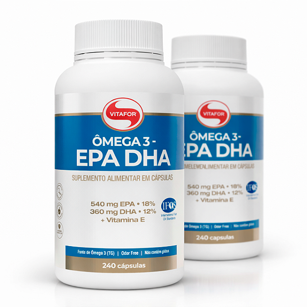 KIT 2 | EPA DHA Ômega 3 Vitafor 240 Cápsulas