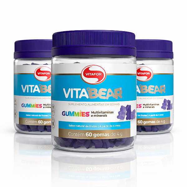 KIT 3 | VITABEAR Vitaminas e Minerais 60 Gomas