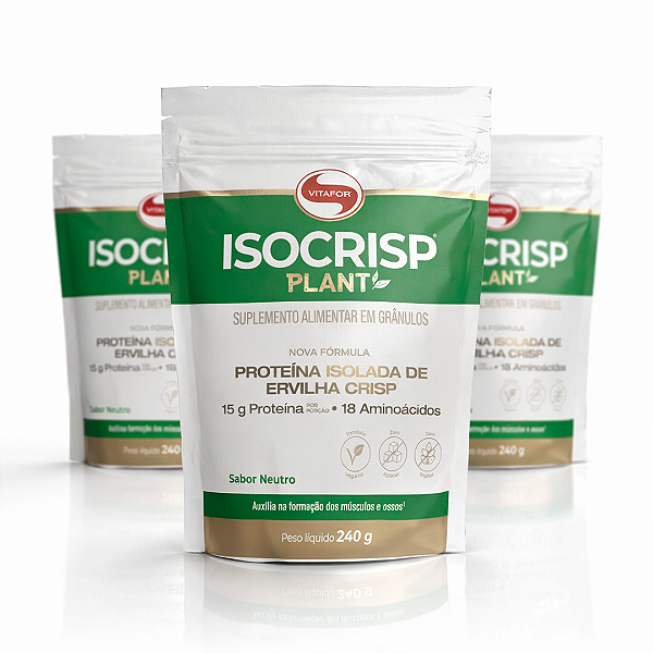 KIT 3 | Isocrisp Plant Neutro Vitafor 240g