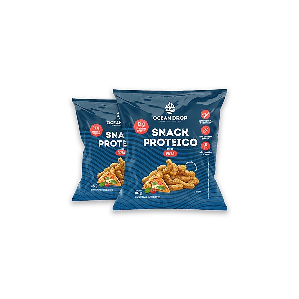 Kit 2 Snack Proteico Ocean Drop 40g Sabor Pizza