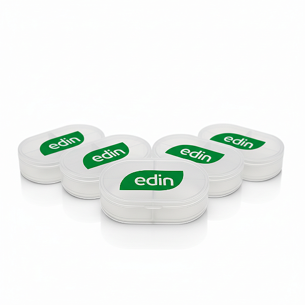 Kit 5 Porta Cápsulas 4 Divisórias Organizador De Comprimidos e Cápsulas