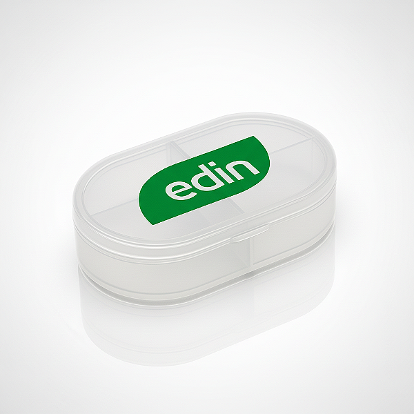 Porta Cápsulas 4 Divisórias Organizador De Comprimidos e Cápsulas