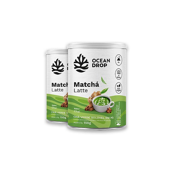 Kit 2 Matchá Latte Ocean Drop Sabor Chai 125g