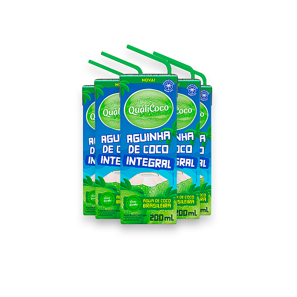 Kit 5 Água de Coco Qualicoco Integral 200ml