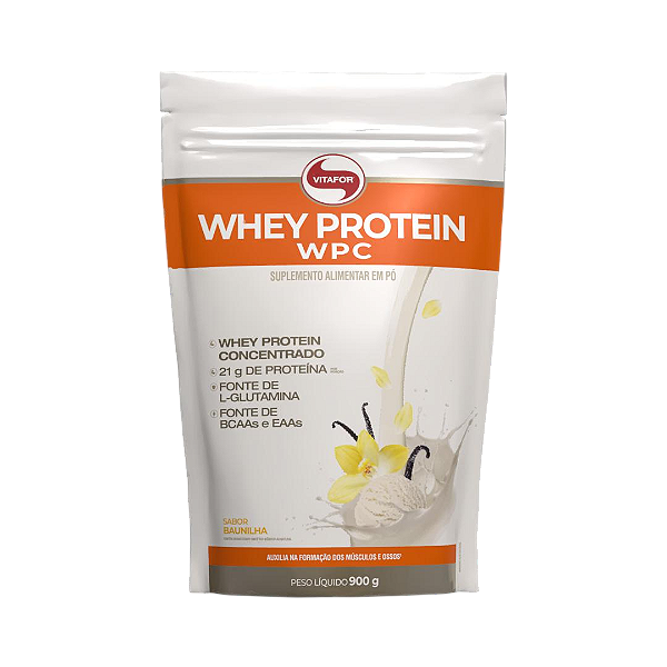 Whey Protein Vitafor 900g Concentrado Baunilha