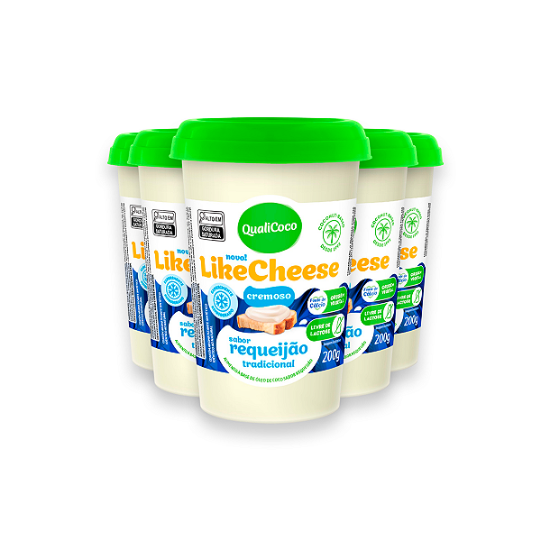Kit 5 Requeijão Likecheese Qualicoco 200g Tradicional