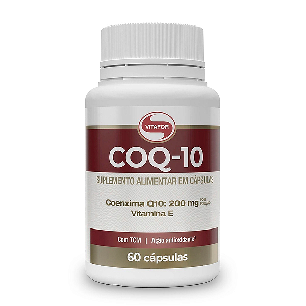 COQ-10 Coenzima Q10 200mg (Vitamina E) Vitafor 60Caps