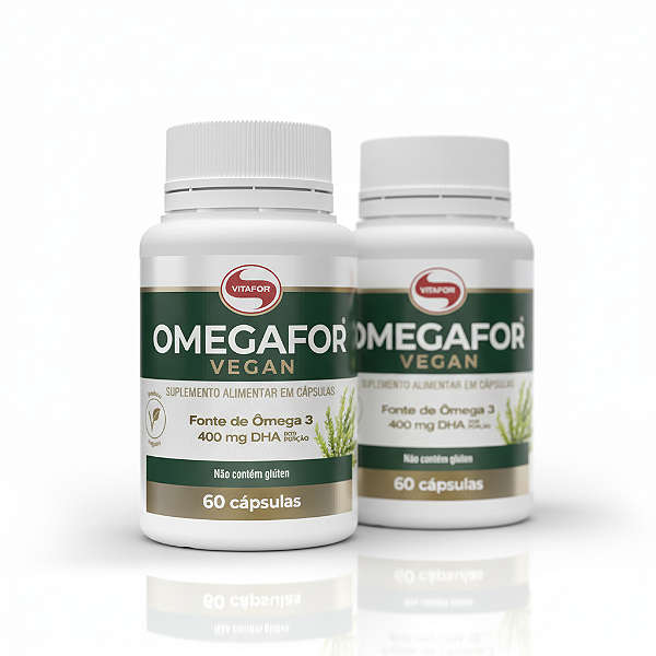 KIT 2 Omegafor Vegan Ômega 3 Vegano Vitafor 60 Cápsulas
