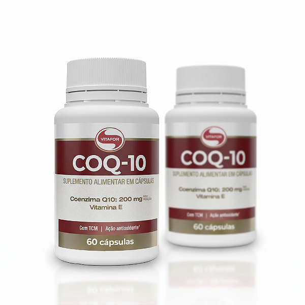 KIT 2 COQ-10 Coenzima Q10 200mg (Vitamina E) Vitafor 60Caps