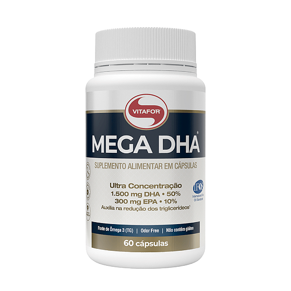Mega DHA 1500mg Ômega 3 Vitafor 60 Cápsulas