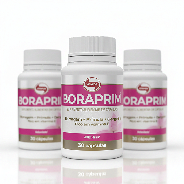 KIT 3 Boraprim Óleos de Prímula Vitafor 30 Cápsulas