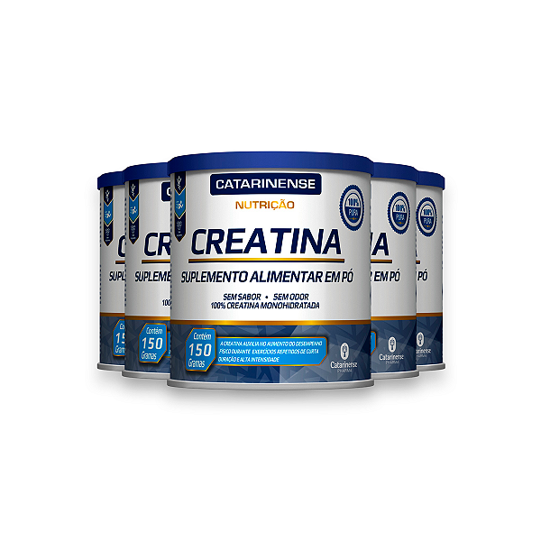Kit 5 Creatina em Pó Catarinense Neutro 150g