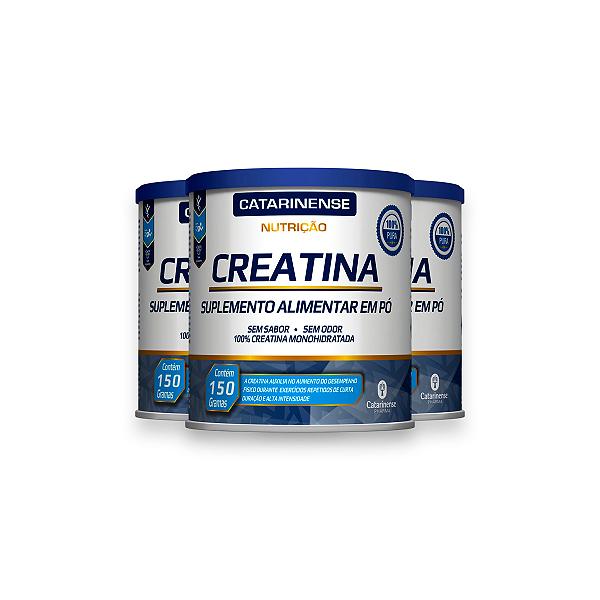 Kit 3 Creatina em Pó Catarinense Neutro 150g