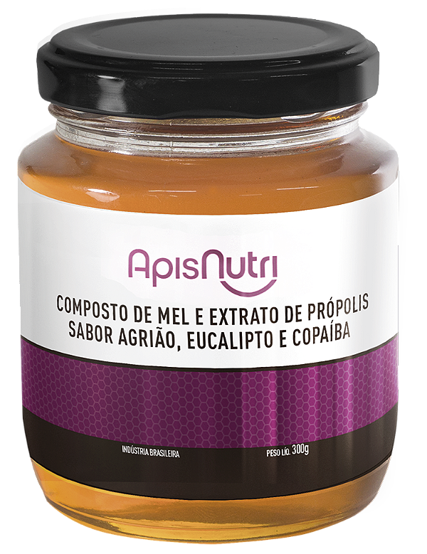 Composto de Mel Apisnutri Agrião, Eucalipto e Copaíba 300g
