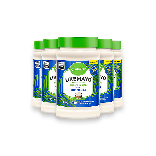 Kit 5 Maionese Likemayo Qualicoco 400g Molho Vegano