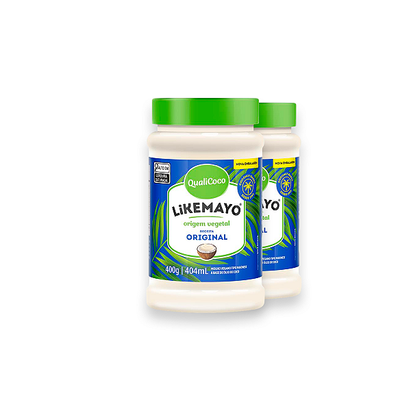 Kit 2 Maionese Likemayo Qualicoco 400g Molho Vegano