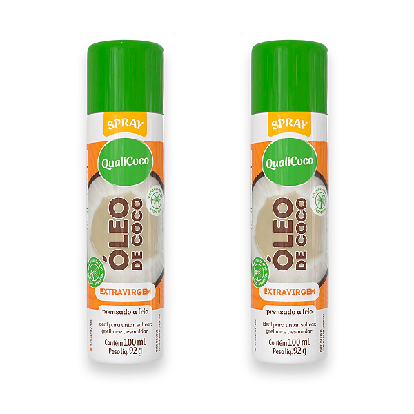 Kit 2 Óleo de Coco Spray Qualicoco Extravirgem 100ml