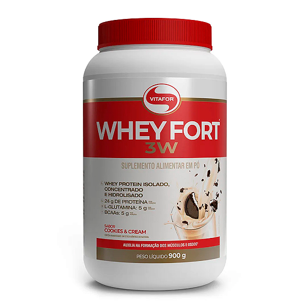 Whey Fort 3W Cookies & Cream Vitafor 900g