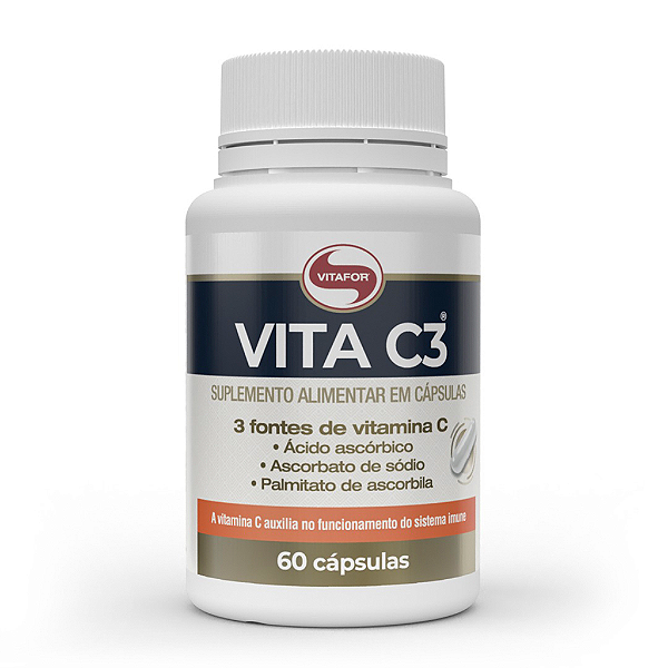 VITA C3 Vitafor 3 Fontes de Vitamina C 60 Cápsulas