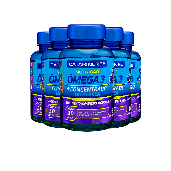 Kit 5 Ômega 3 Concentrado Catarinense 30 cápsulas