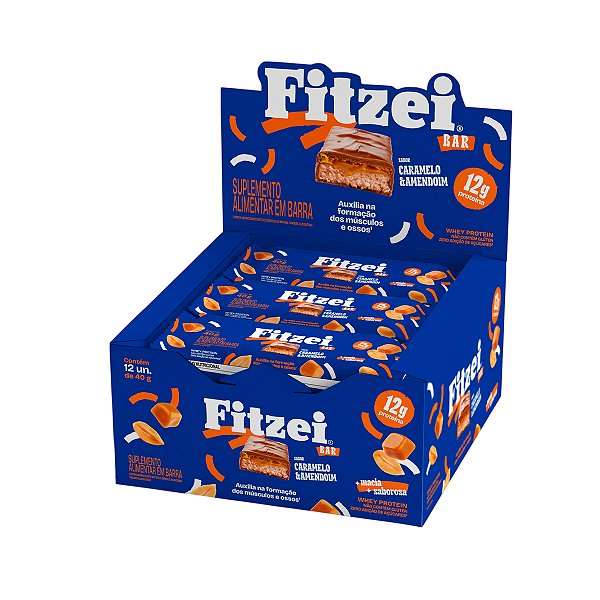 Fitzei Vitafor Proteína Caramelo e Amendoim 12 Unidades
